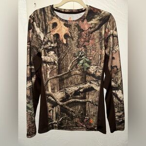 Energy Zone Men’s Compression Fit Long Sleeve Hunting Camo Shirt Size Small